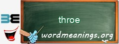 WordMeaning blackboard for throe